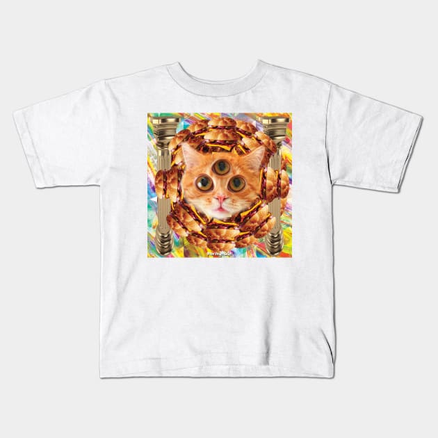 THIRD EYE CAT 2 Kids T-Shirt by STORMYMADE